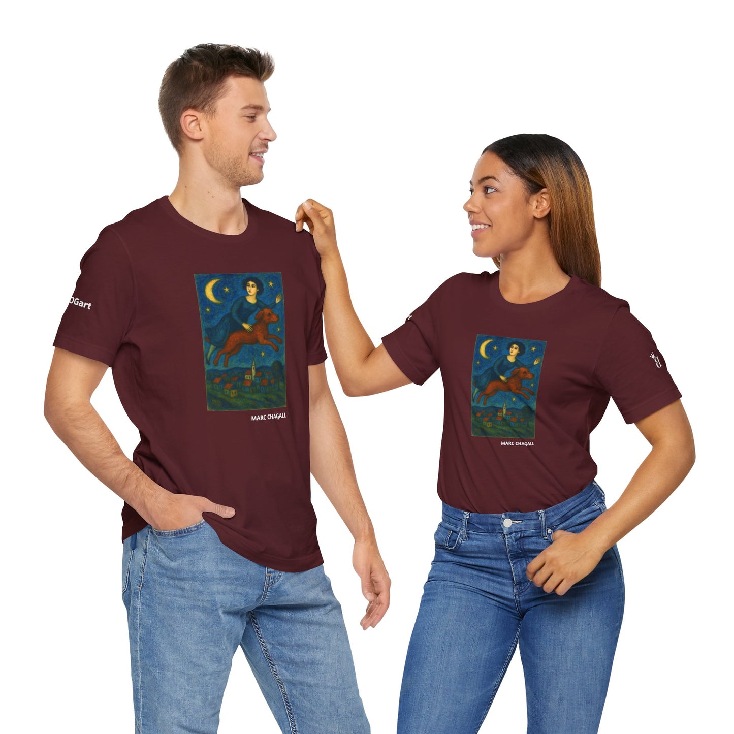 T-Shirt unisex DOGART - MARC CHAGALL - Un dipinto iconico rivisitato con i cani