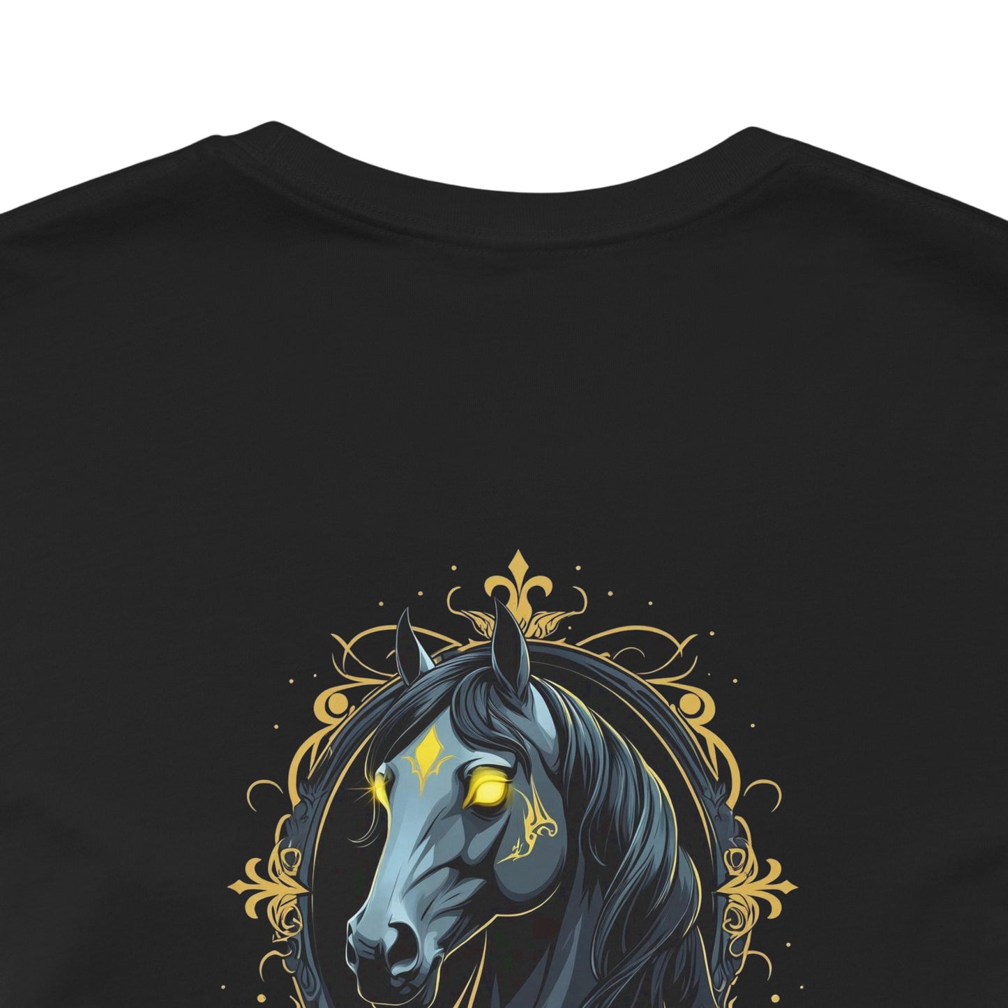 CAVALLO – Legato a nulla - Maglietta Magic Animals solo nera (grafica sul retro)