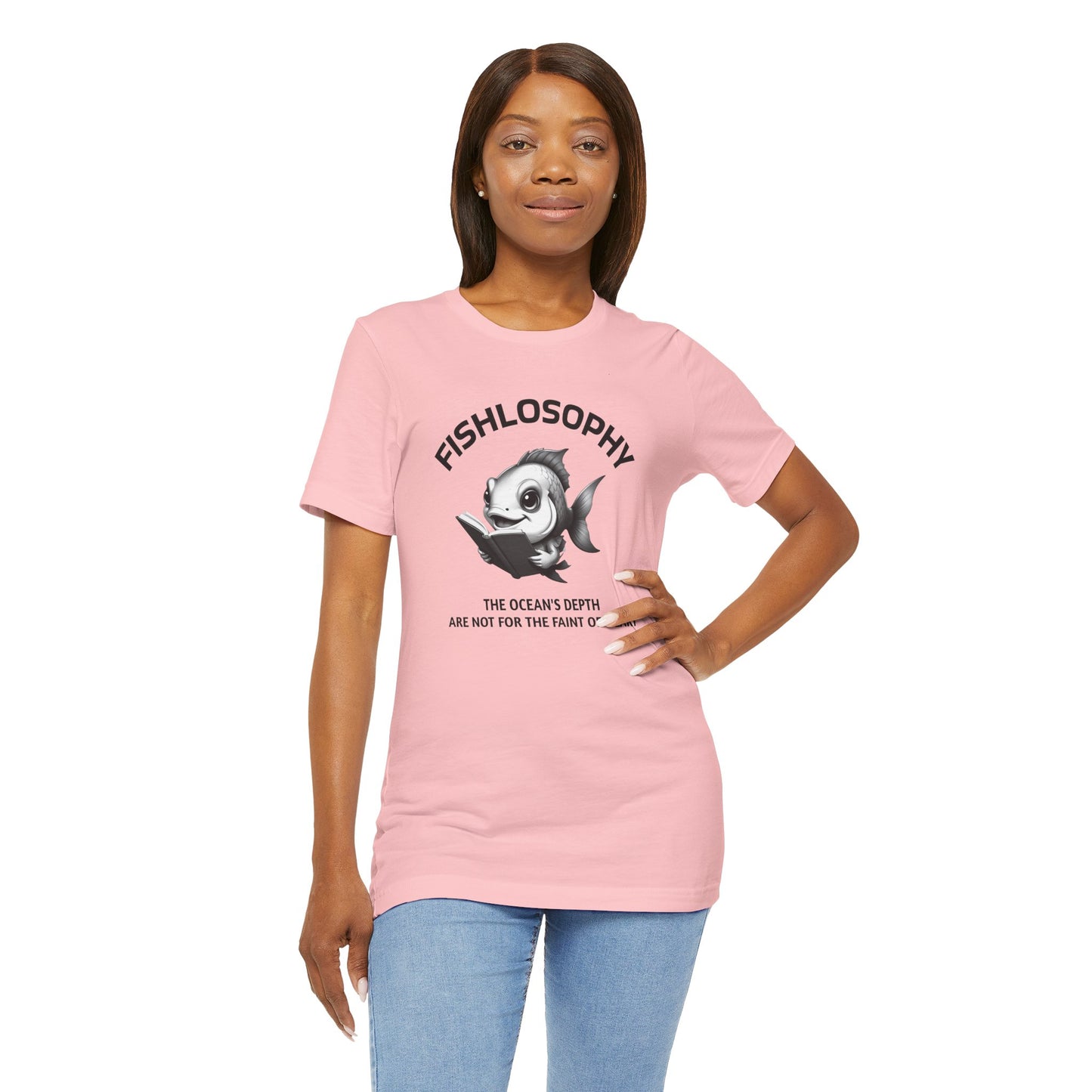 Fishlosophy Unisex Jersey Maglietta a maniche corte – Vedi la vastità anche in piccoli spazi.