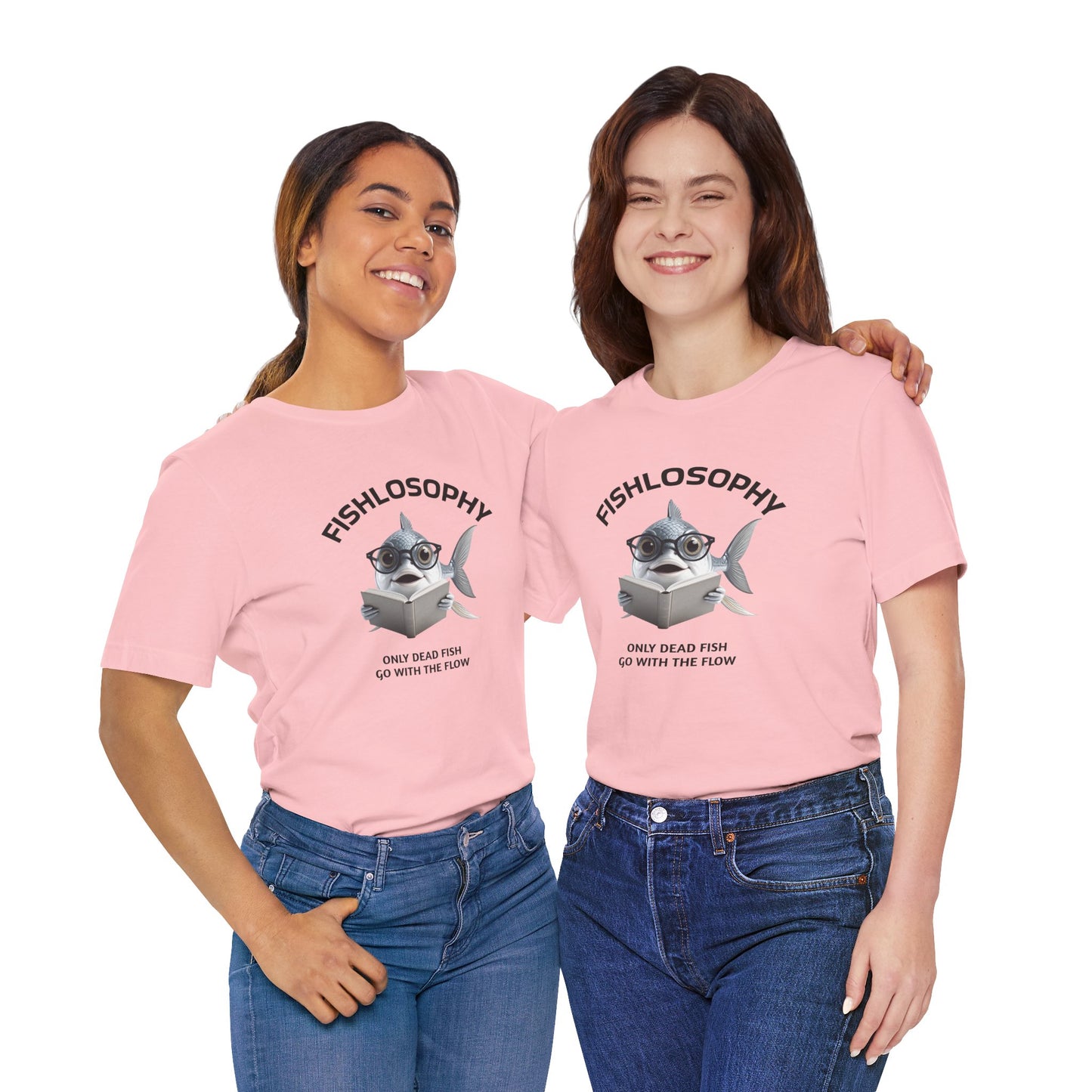Fishlosophy Unisex Jersey Maglietta a maniche corte – Le profondità dell'oceano non sono per i deboli di cuore.