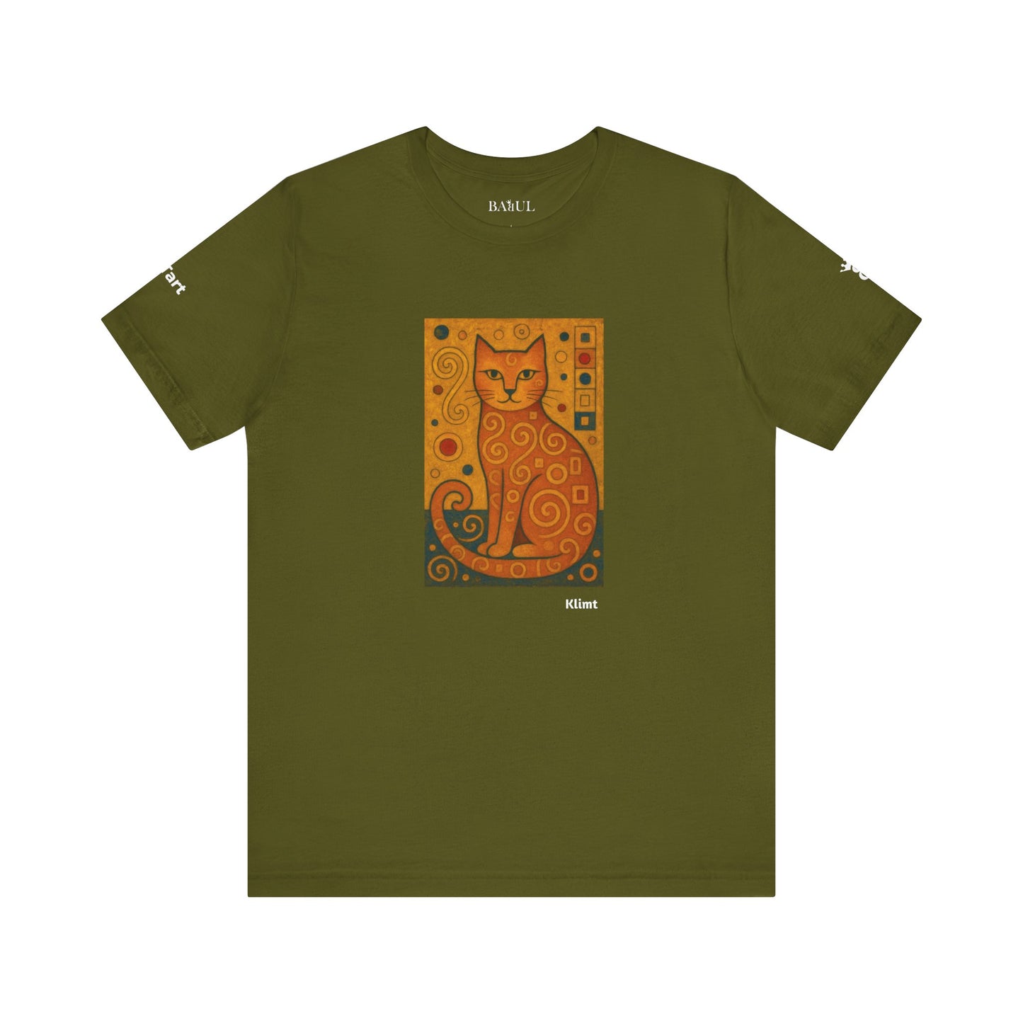 T-shirt unisex CATART - KLIMT - Dipinto iconico rivisitato con i gatti