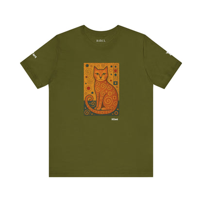 T-shirt unisex CATART - KLIMT - Dipinto iconico rivisitato con i gatti