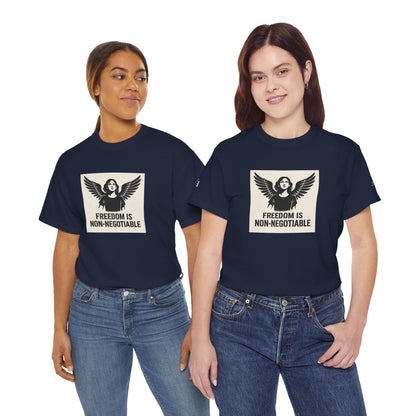 Rebel Graphic Tee - Unisex Heavy Cotton T-Shirt for the Wild at Heart. Rebel Tees, Born to Be Worn - FREEDOM IS NON-NEGOTIABLE