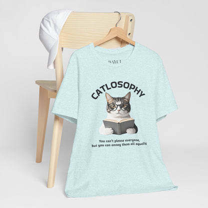 Catlosophy Unisex Jersey Maglietta a maniche corte – Design "Non puoi accontentare tutti"