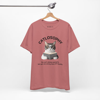 Catlosophy Unisex Jersey Maglietta a maniche corte – Design "Non puoi accontentare tutti"