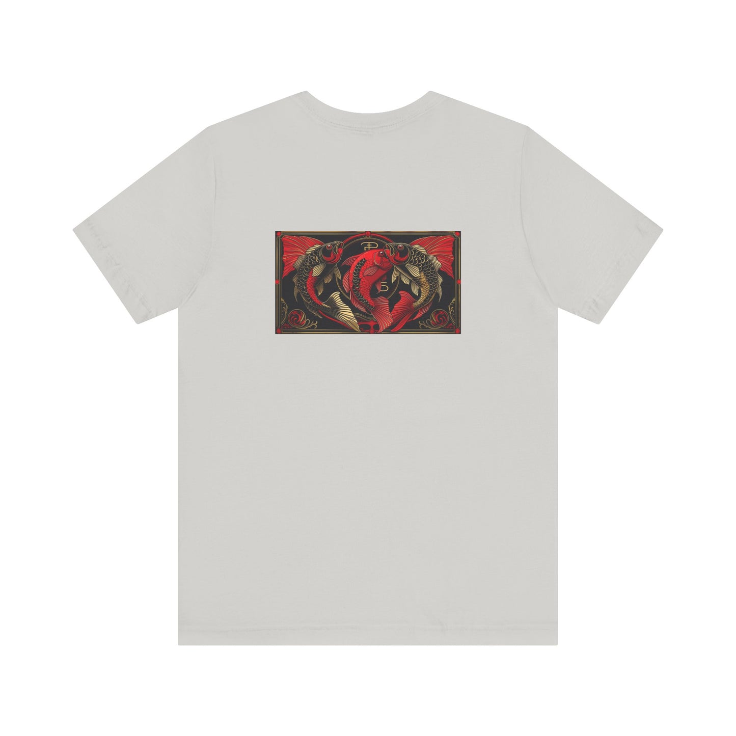 Pesci - Zodiaco gotico, maglietta con grafica rossa sul retro. Zodiaco nell'ombra