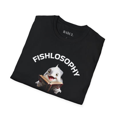 Maglietta unisex Fishlosophy - Design con vibrazioni oceaniche e domande sulla vita - PERLE DI SAGGEZZA DAL MONDO DEI PESCI