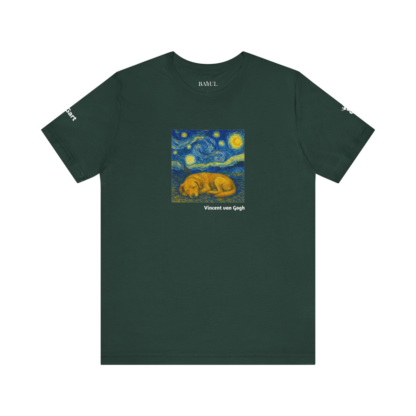 Unisex T-Shirt con cane DOGART  - VAN GOGH - Un dipinto iconico rivisitato con i cani