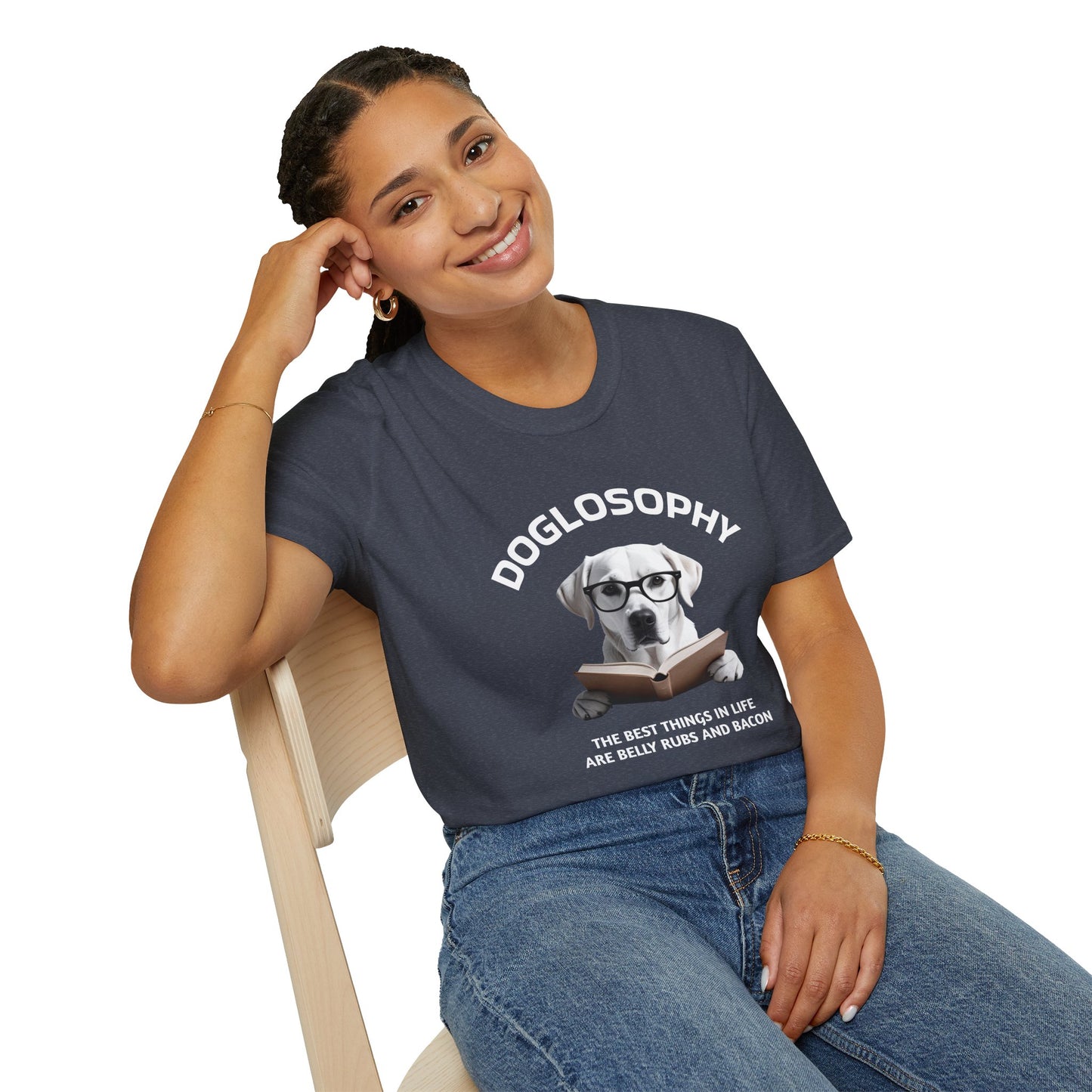 Doglosophy  Unisex Softstyle T-Shirt - "The Best Things in Life" Design