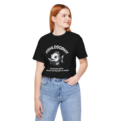 Fishlosophy Unisex Jersey Maglietta a maniche corte – Vedi la vastità anche in piccoli spazi.