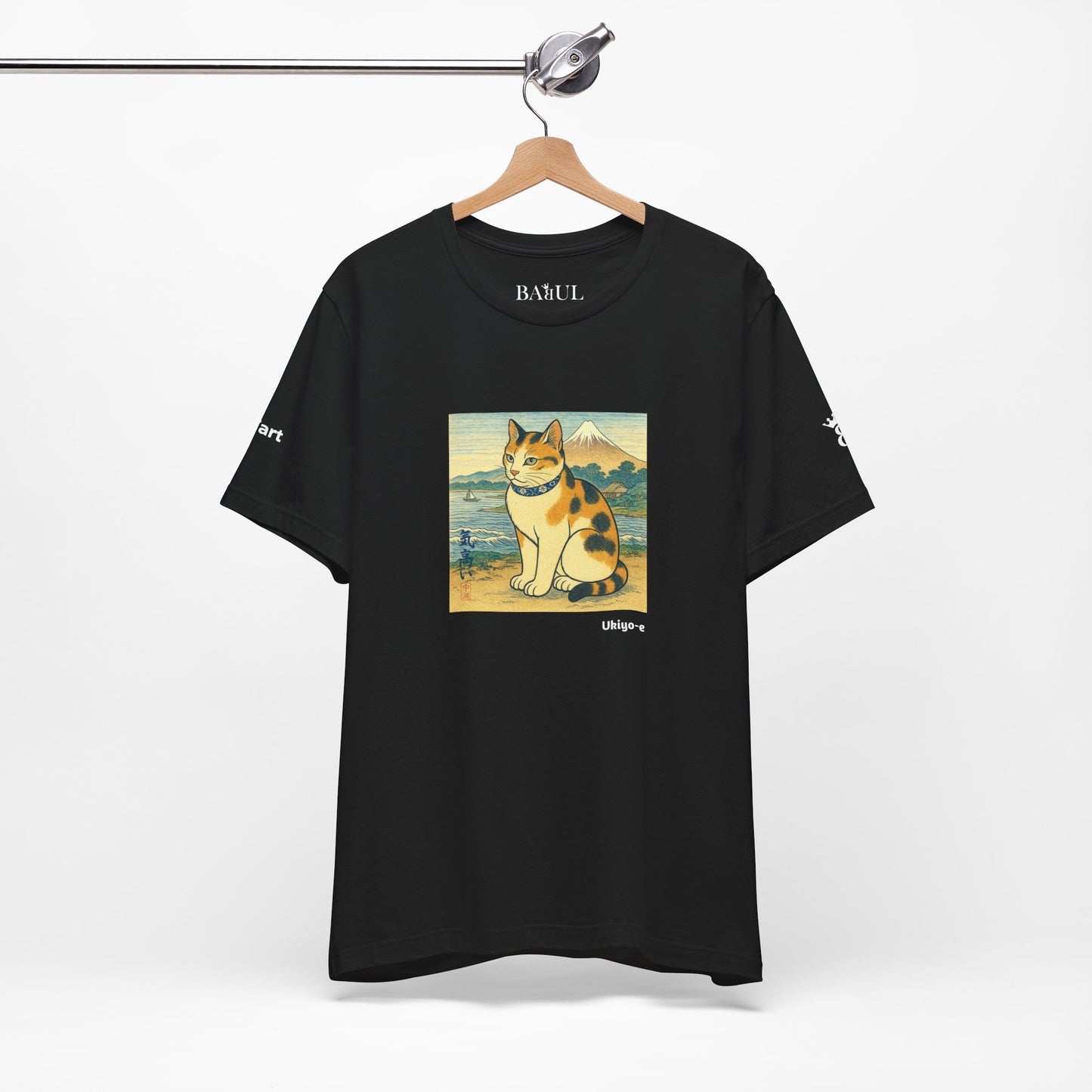 T-Shirt unisex CATART - Stile artistico giapponese UKIYO-E - Pittura iconica rivisitata con i gatti