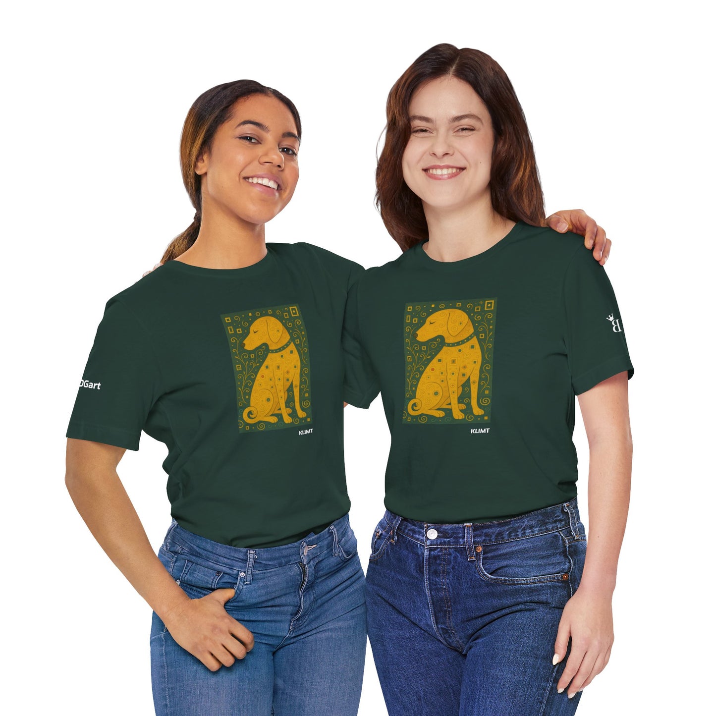 Unisex T-Shirt con cane DOGART  - KLIMT - Dipinto iconico rivisitato con i cani