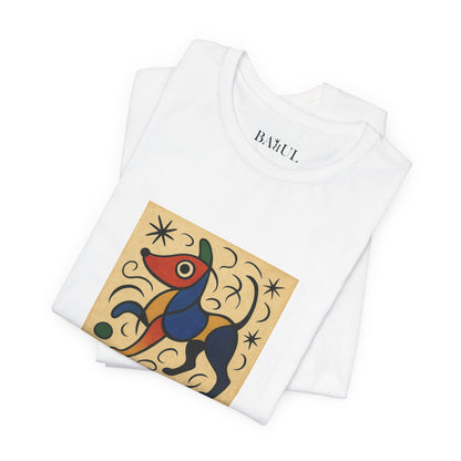 T-Shirt unisex  DOGART - MIRO - Dipinto iconico rivisitato con i cani