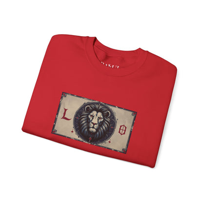Leone - Felpa Zodiaco Gotico, grafica in Blu