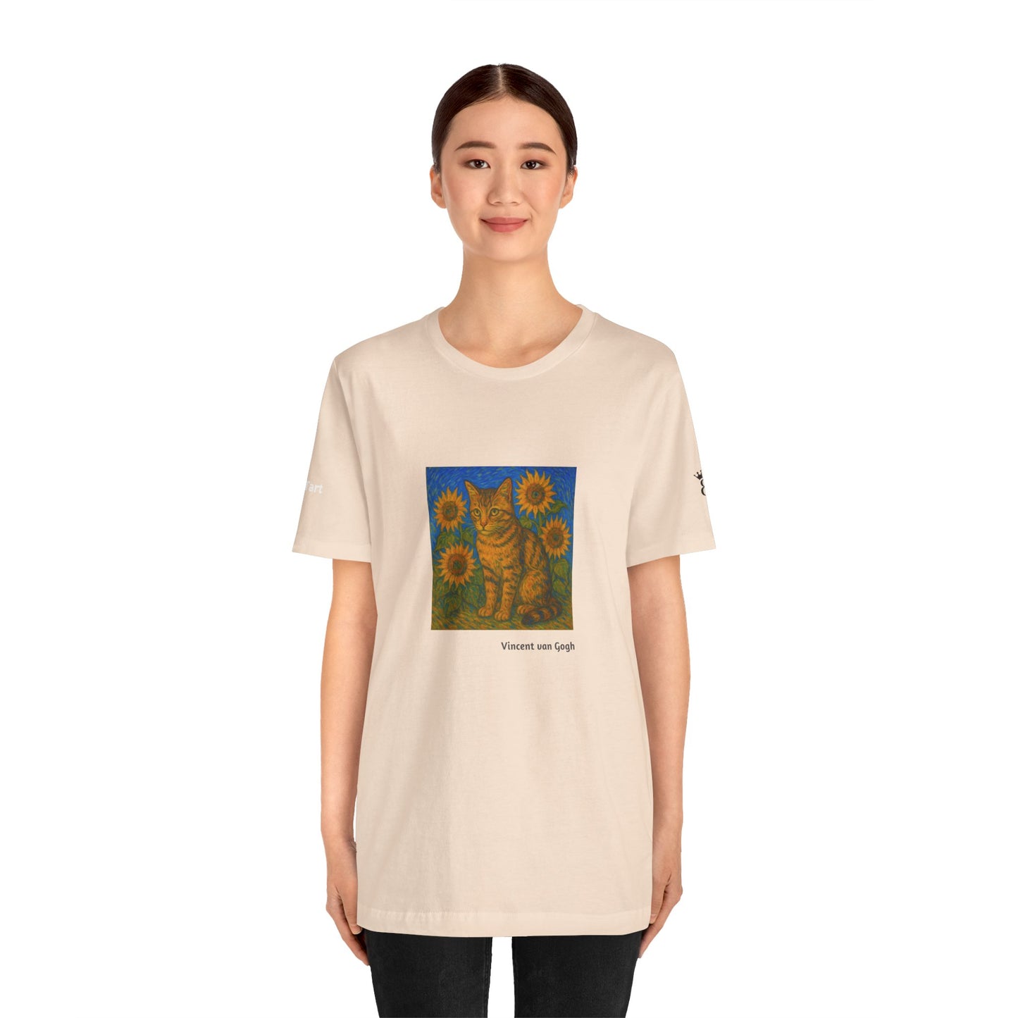 T-shirt unisex CATART - Vincent van Gogh - Un dipinto iconico rivisitato con i gatti