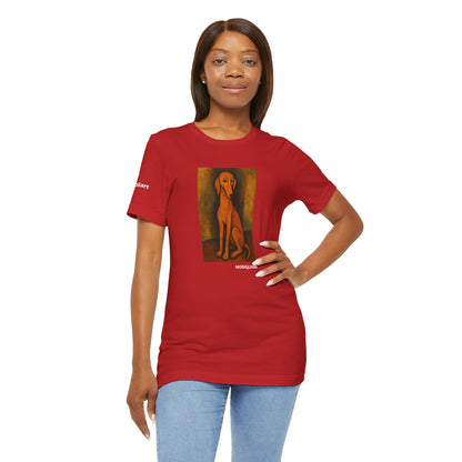 Unisex T-Shirt con cane DOGART  - MODIGLIANI - Un dipinto iconico rivisitato con i cani