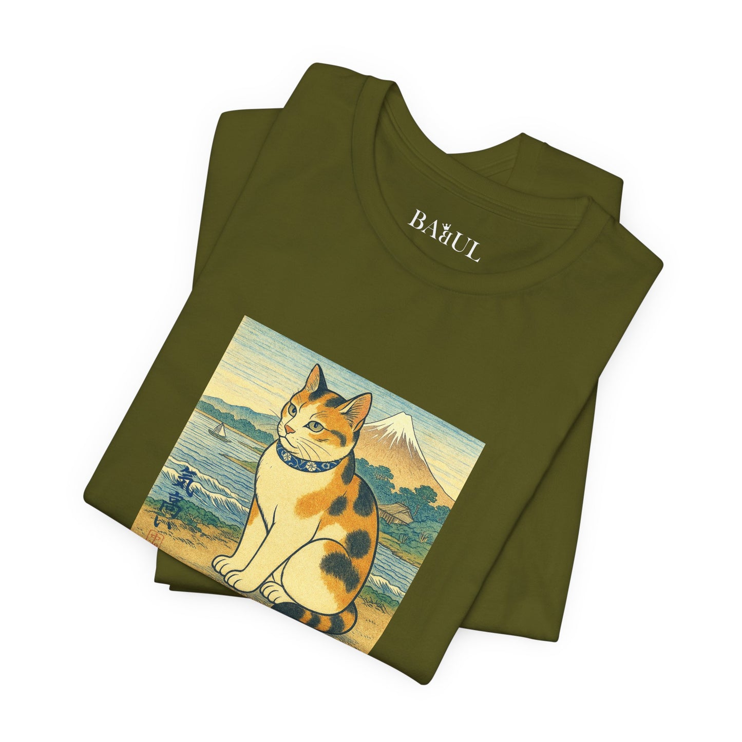 T-Shirt unisex CATART - Stile artistico giapponese UKIYO-E - Pittura iconica rivisitata con i gatti