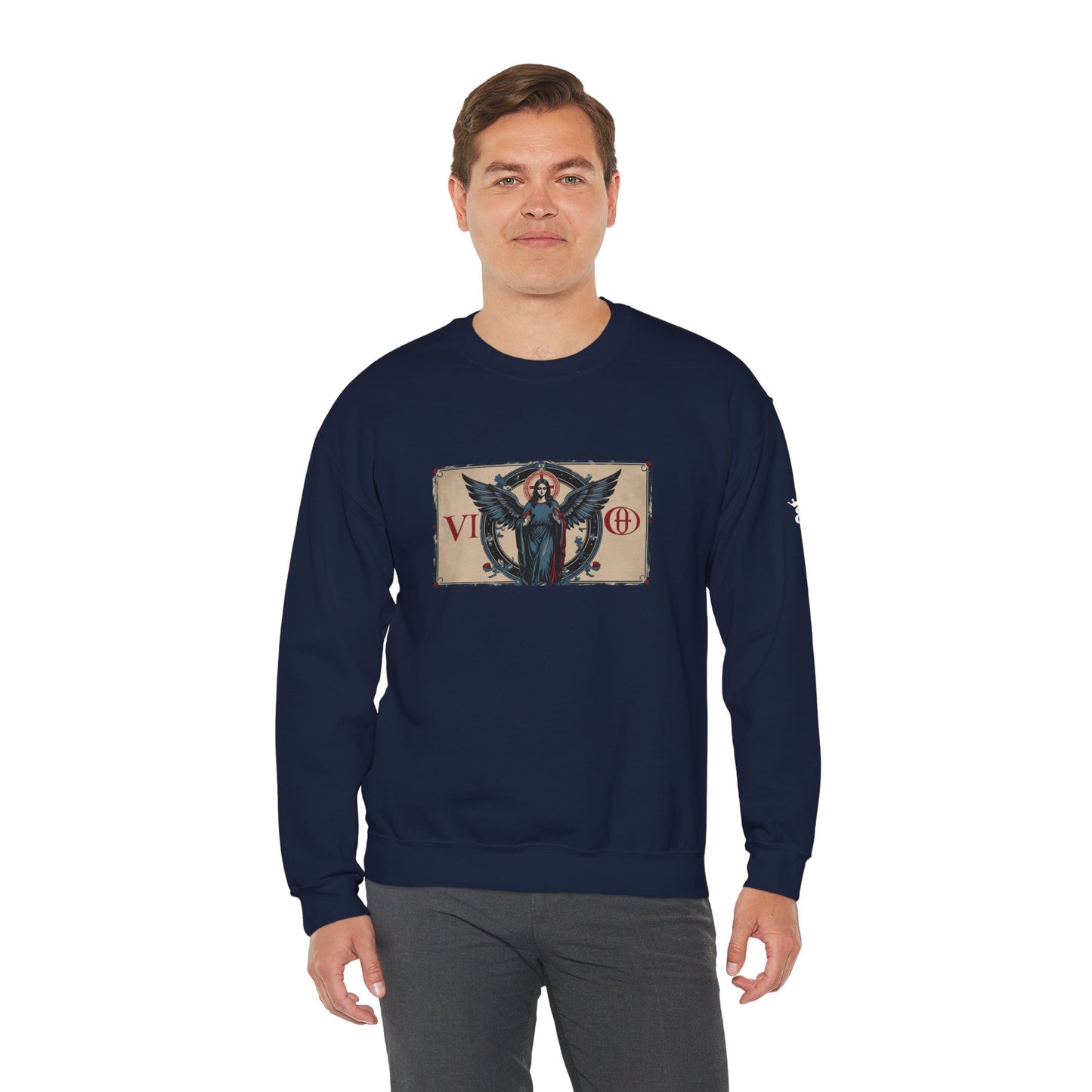 Vergine - Felpa Zodiaco Gotico, grafica in Blu