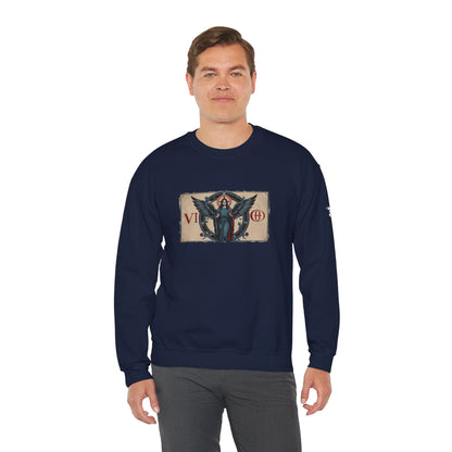 Vergine - Felpa Zodiaco Gotico, grafica in Blu