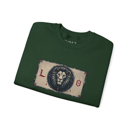 Leone - Felpa Zodiaco Gotico, grafica in Blu