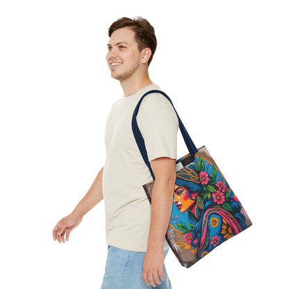 Artistic Surge - Eco-Friendly Canvas Tote Bag - FLOWERING WOMAN