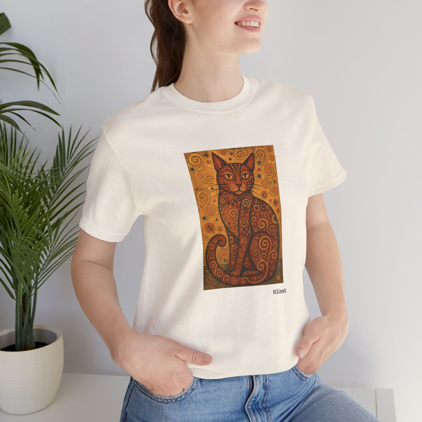 T-shirt unisex CATART - KLIMT - Arte classica, reinterpretata dai gatti.