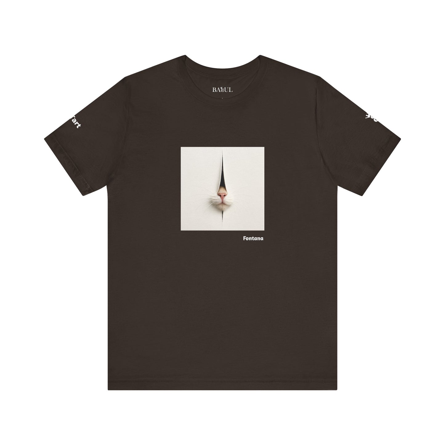 T-shirt unisex CATART - FONTANA - Un dipinto iconico rivisitato con i gatti