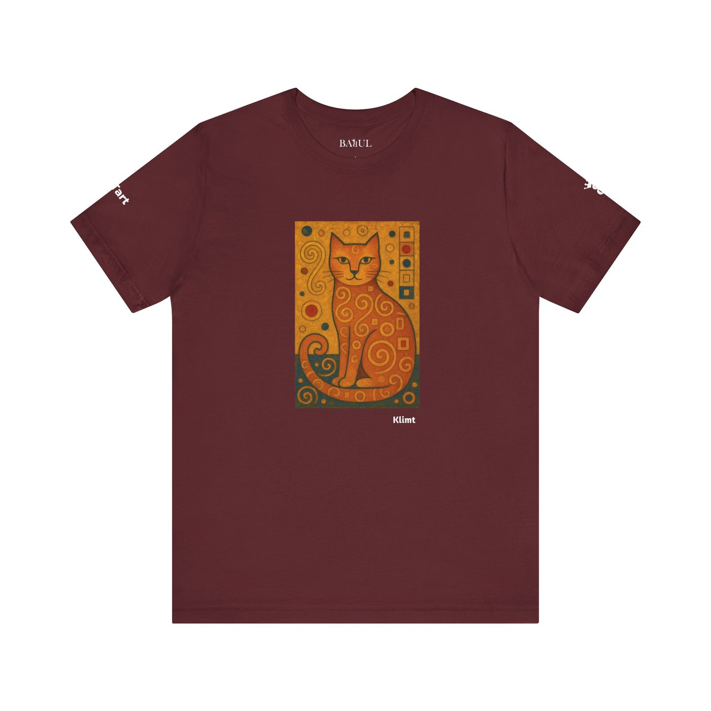 T-shirt unisex CATART - KLIMT - Dipinto iconico rivisitato con i gatti