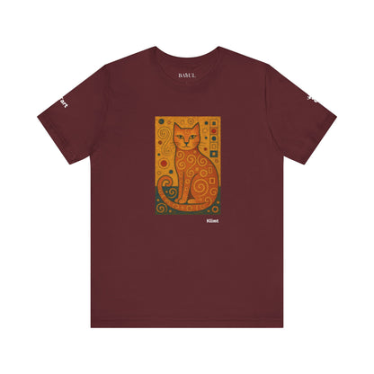 T-shirt unisex CATART - KLIMT - Dipinto iconico rivisitato con i gatti