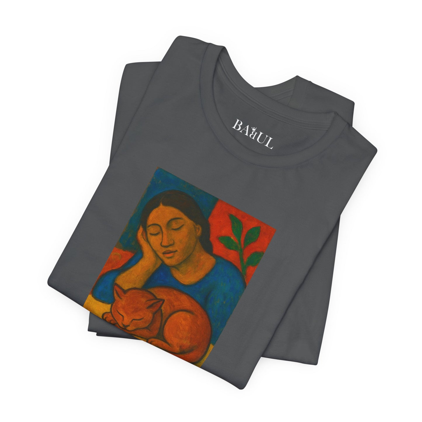 T-shirt unisex CATART - GAUGUIN - Un dipinto iconico rivisitato con i gatti