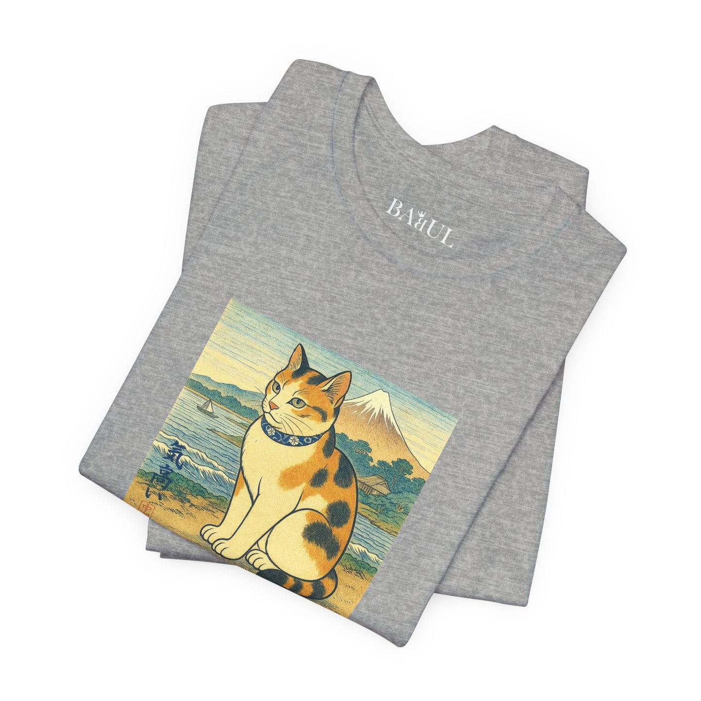 T-Shirt unisex CATART - Stile artistico giapponese UKIYO-E - Pittura iconica rivisitata con i gatti