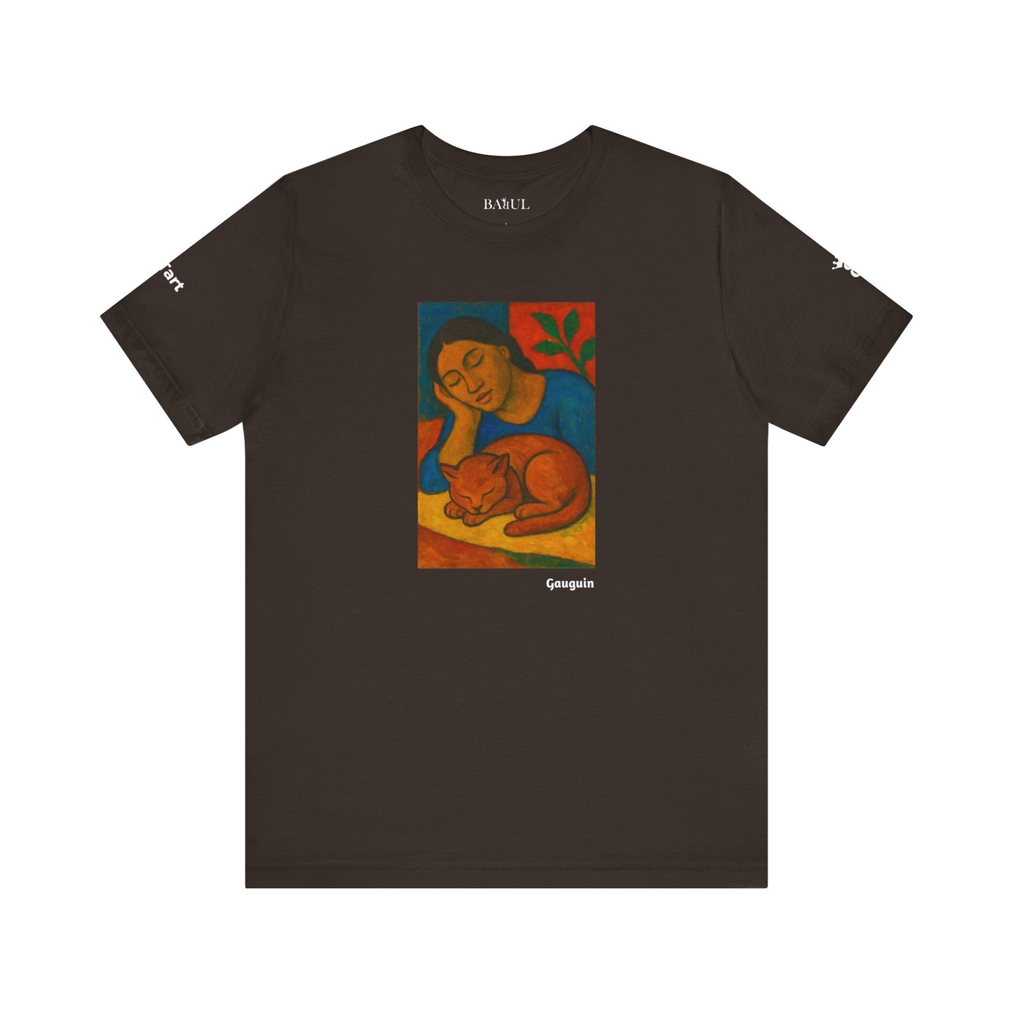 T-shirt unisex CATART - GAUGUIN - Un dipinto iconico rivisitato con i gatti
