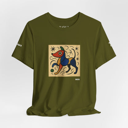 T-Shirt unisex  DOGART - MIRO - Dipinto iconico rivisitato con i cani