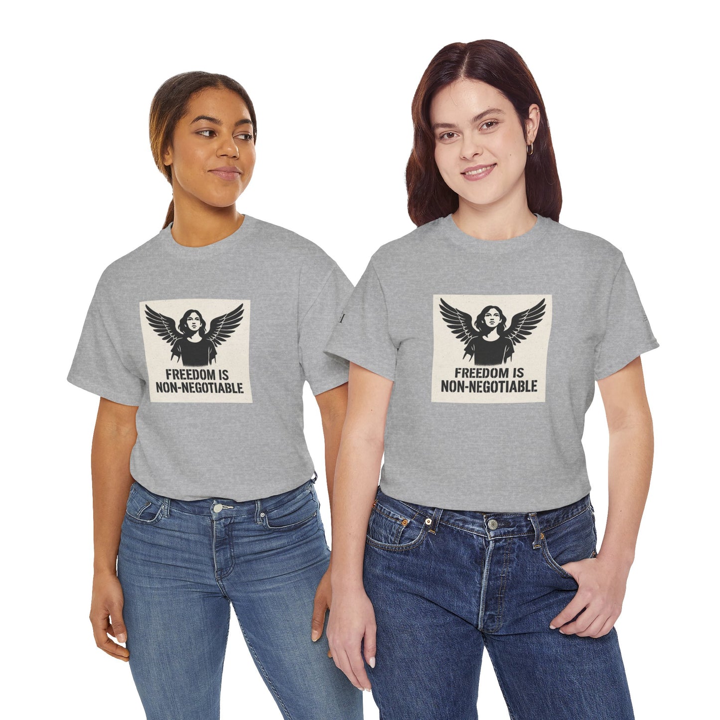 Rebel Graphic Tee - Unisex Heavy Cotton T-Shirt for the Wild at Heart. Rebel Tees, Born to Be Worn - FREEDOM IS NON-NEGOTIABLE