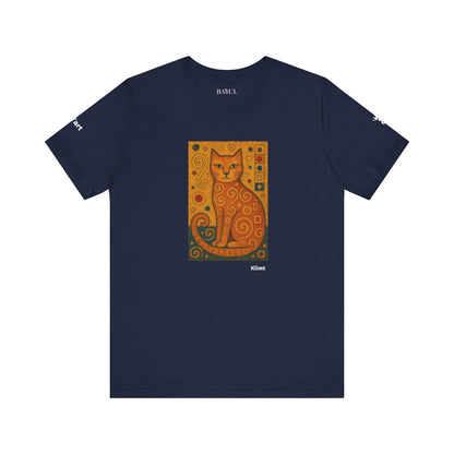 T-shirt unisex CATART - KLIMT - Dipinto iconico rivisitato con i gatti
