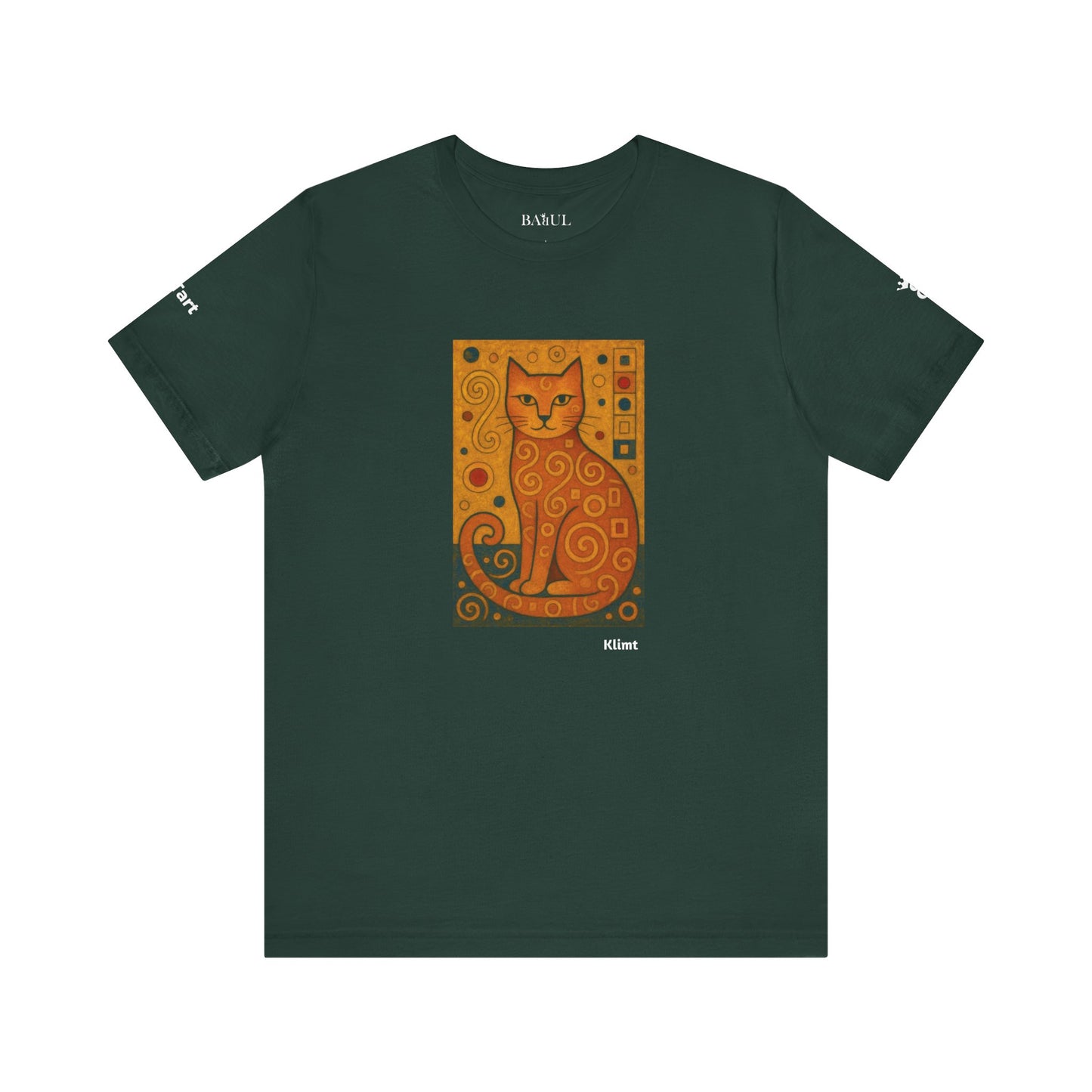 T-shirt unisex CATART - KLIMT - Dipinto iconico rivisitato con i gatti
