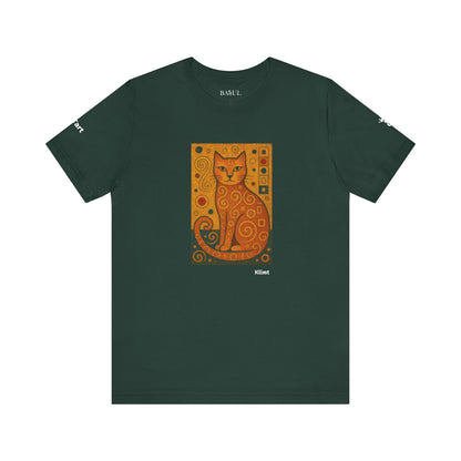 T-shirt unisex CATART - KLIMT - Dipinto iconico rivisitato con i gatti