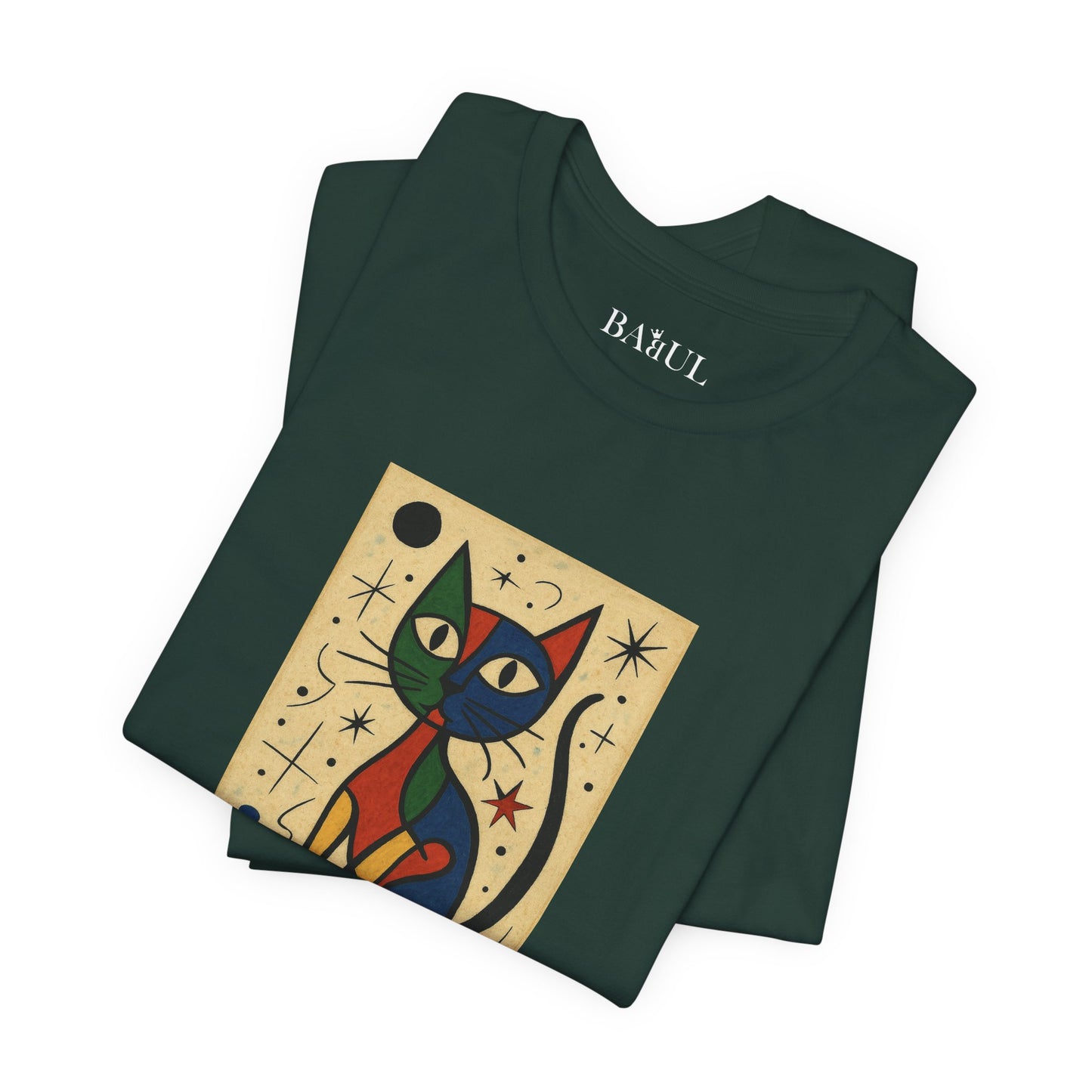 T-shirt unisex CATART - MIRO - Dipinto iconico rivisitato con i gatti