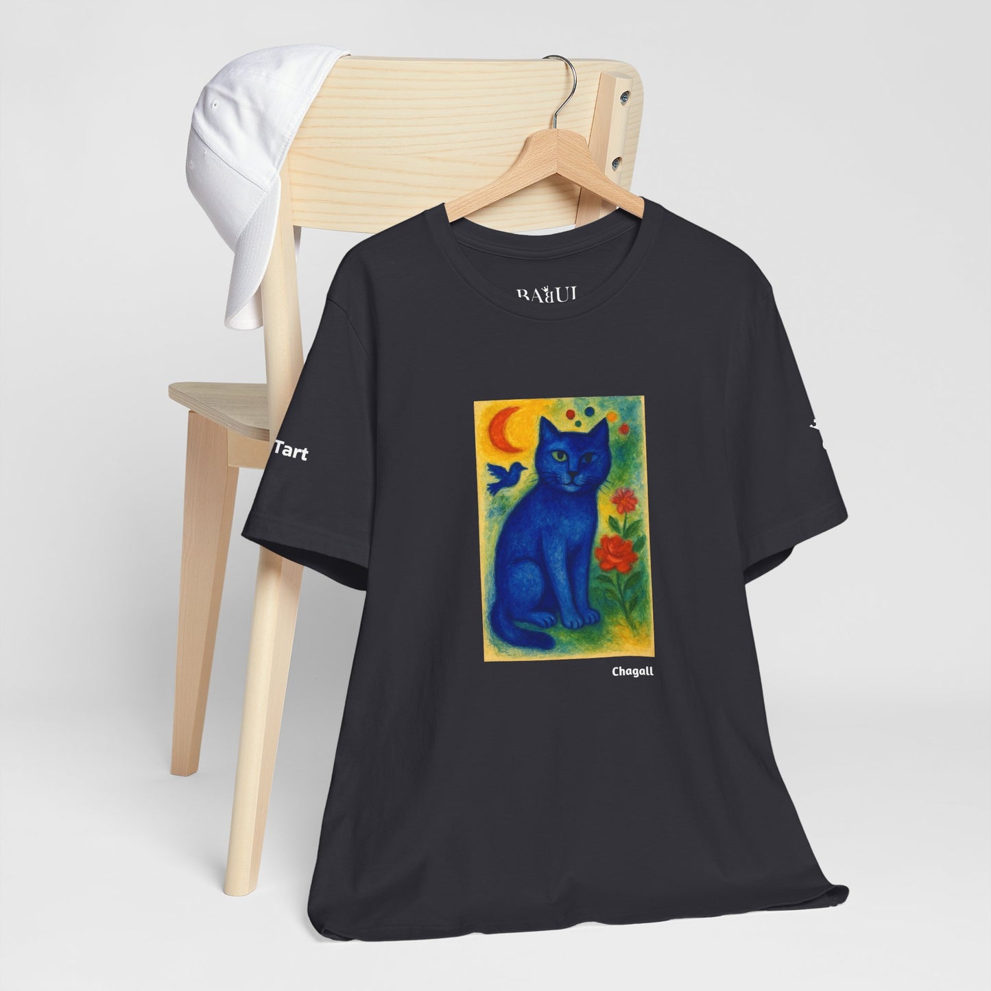 T-shirt unisex CATART - MARC CHAGALL - Un dipinto iconico rivisitato con i gatti