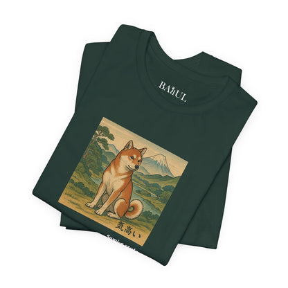 Unisex T-Shirt con cane DOGART - STILE SUMI-E - Dipinto iconico rivisitato con i cani