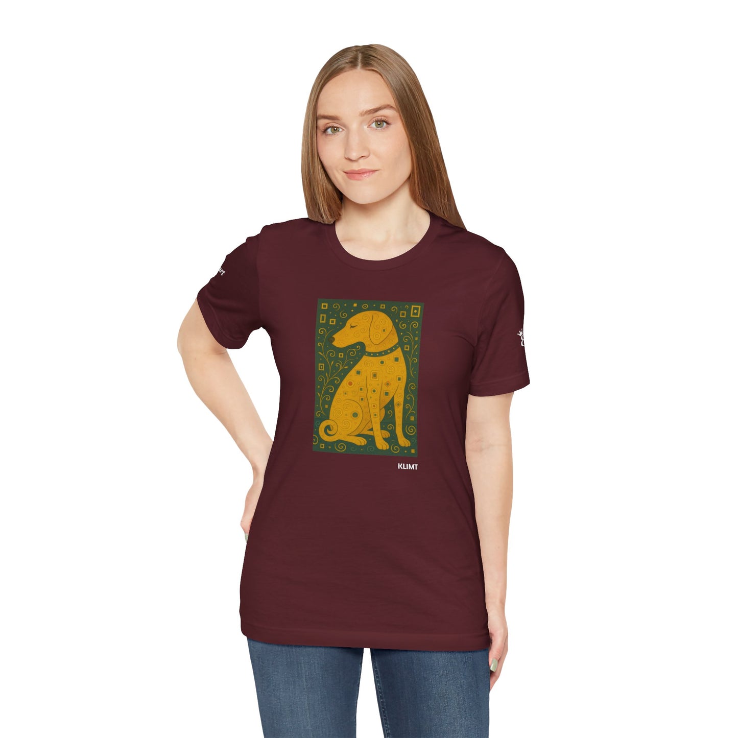 Unisex T-Shirt con cane DOGART  - KLIMT - Dipinto iconico rivisitato con i cani