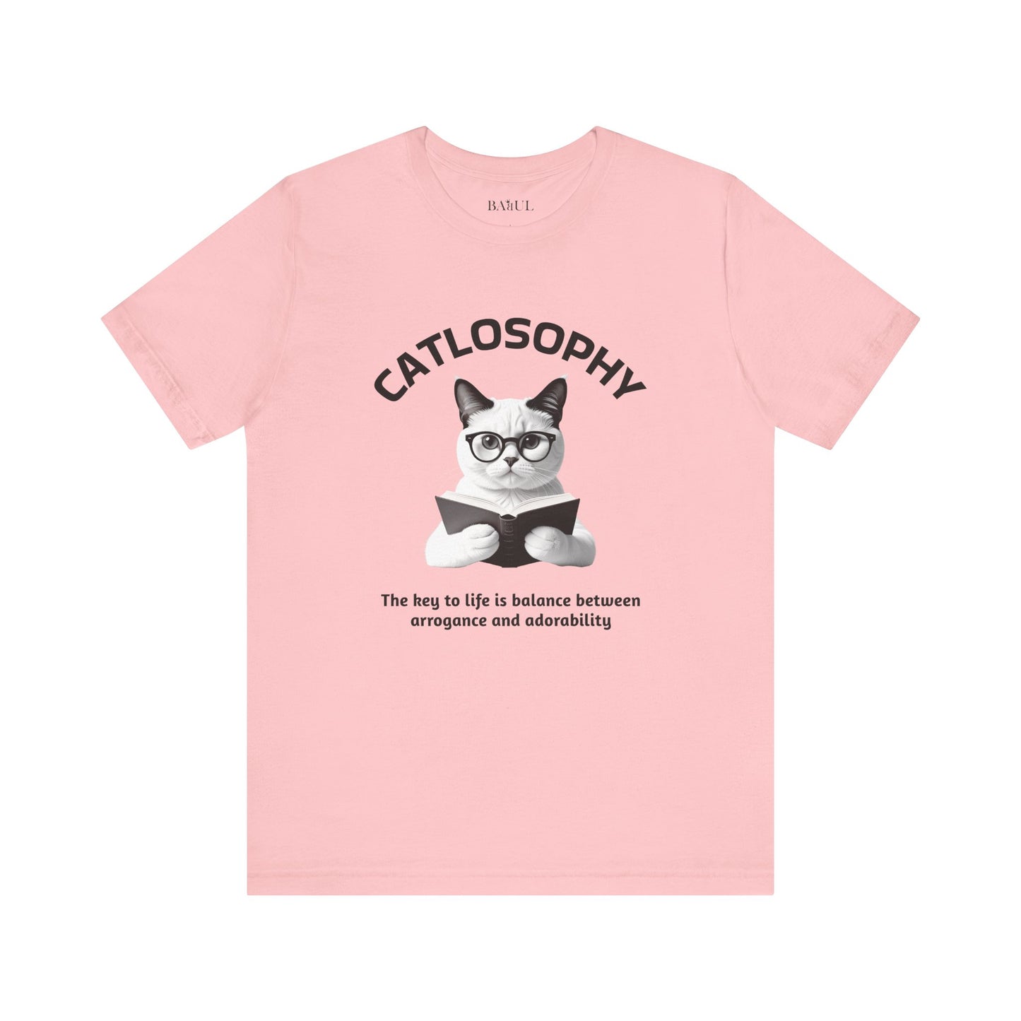 Catlosophy Maglietta unisex a maniche corte in jersey – Design "La chiave della vita"