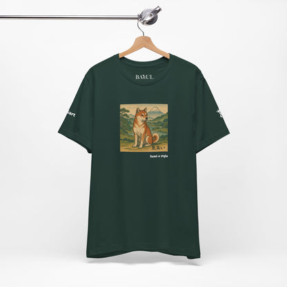 Unisex T-Shirt con cane DOGART - STILE SUMI-E - Dipinto iconico rivisitato con i cani