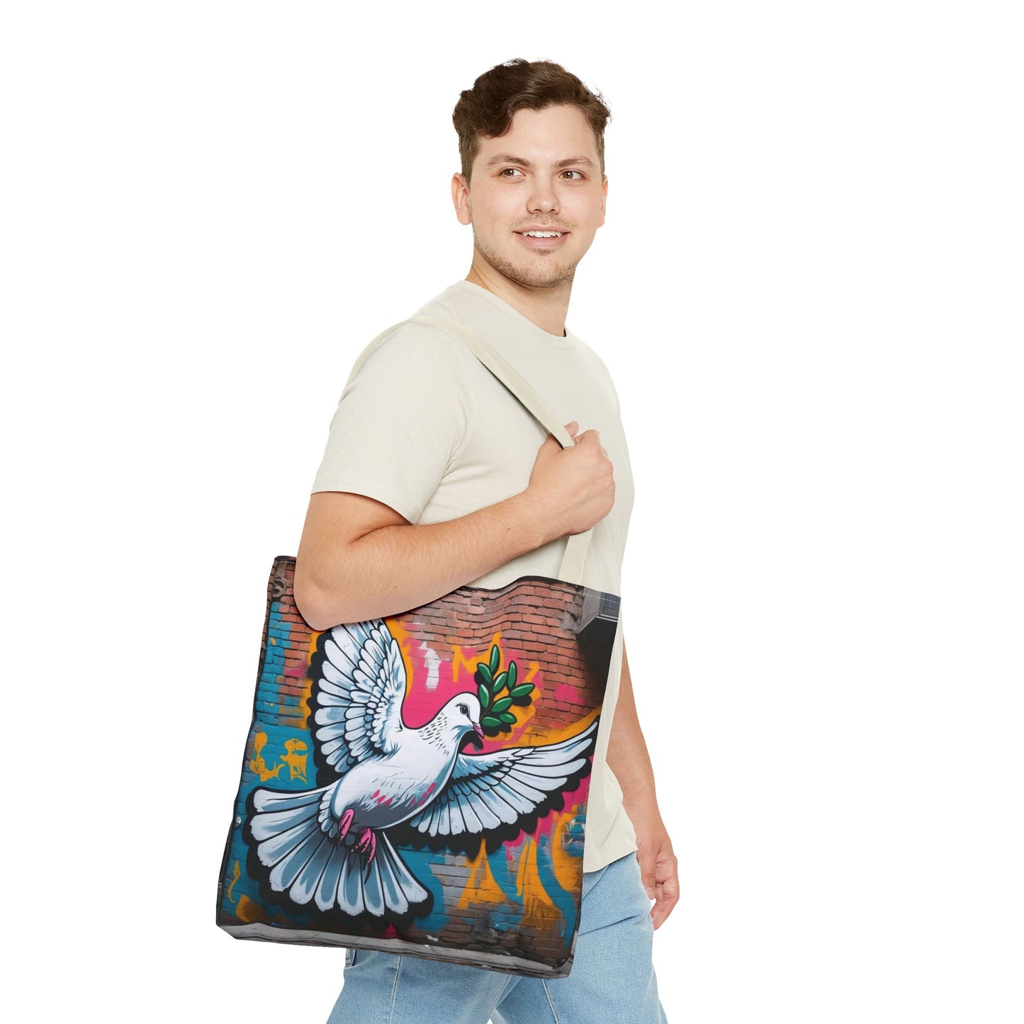 Artistic Surge - Eco-Friendly Canvas Tote Bag - PEACE