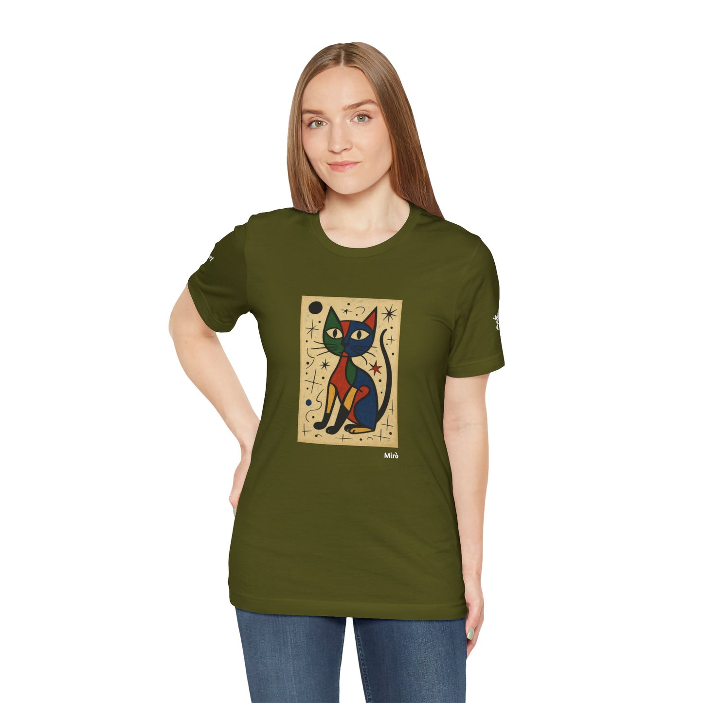 T-shirt unisex CATART - MIRO - Dipinto iconico rivisitato con i gatti