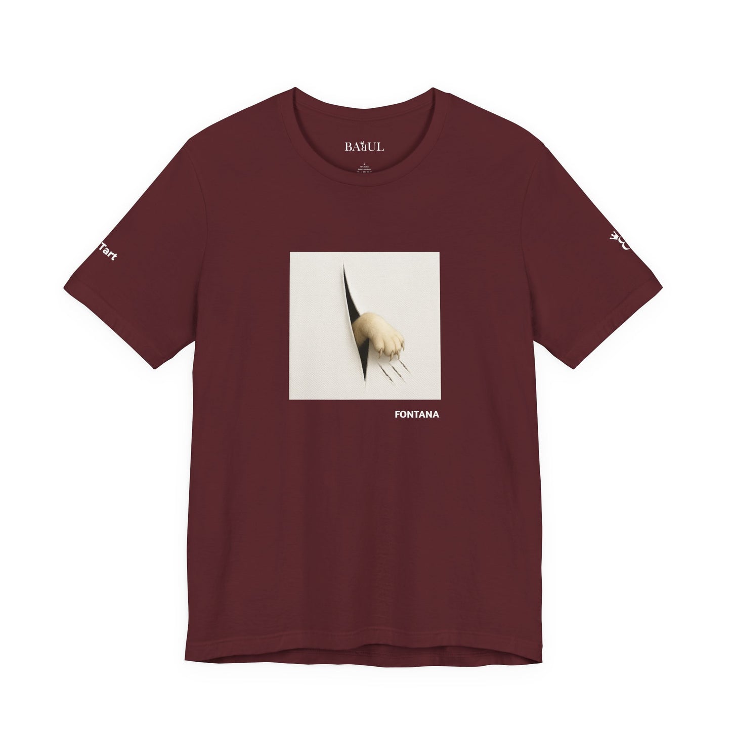 T-shirt unisex CATART - FONTANA - Un dipinto iconico rivisitato con i gatti