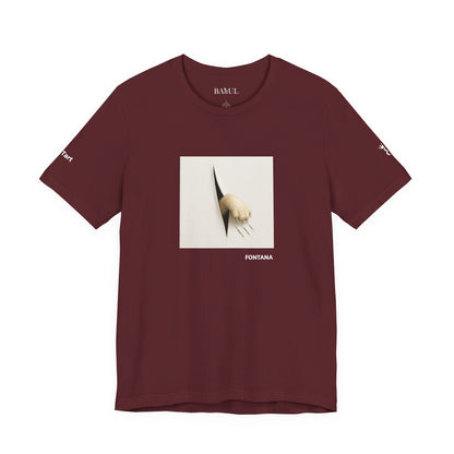 T-shirt unisex CATART - FONTANA - Un dipinto iconico rivisitato con i gatti