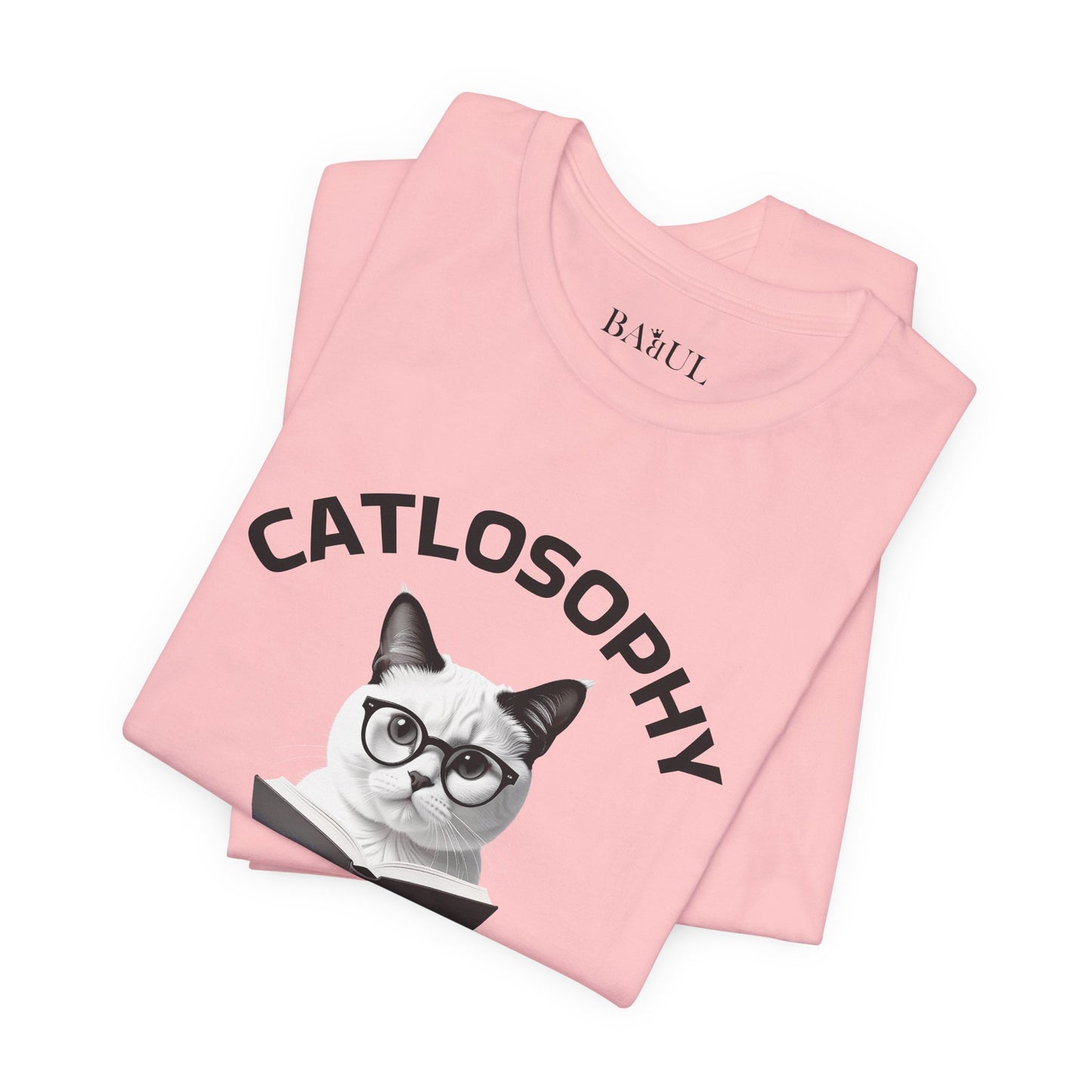 Catlosophy Maglietta unisex a maniche corte in jersey – Design "La chiave della vita"