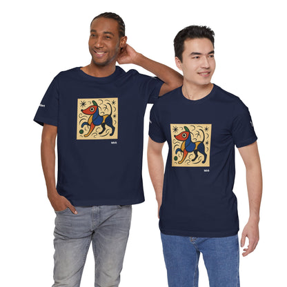 T-Shirt unisex  DOGART - MIRO - Dipinto iconico rivisitato con i cani