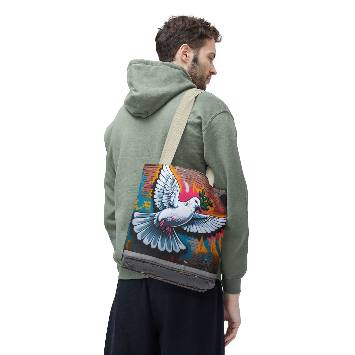 Artistic Surge - Eco-Friendly Canvas Tote Bag - PEACE